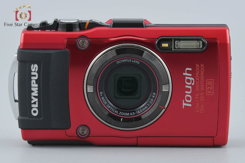 "Count 326" Olympus STYLUS TG-4 Tough Red 16.0 MP Digital Camera from Japan