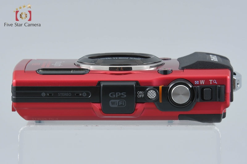 "Count 326" Olympus STYLUS TG-4 Tough Red 16.0 MP Digital Camera from Japan
