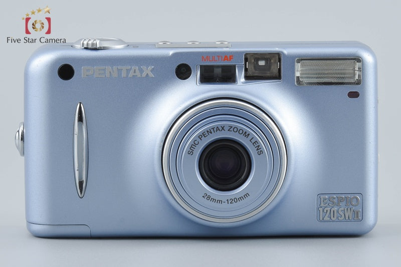 Pentax ESPIO 120SWII Silky Blue 35mm Point & Shoot Film Camera from Japan