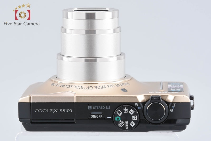 Nikon COOLPIX S8100 Precious Gold 12.1 MP Digital Camera from Japan