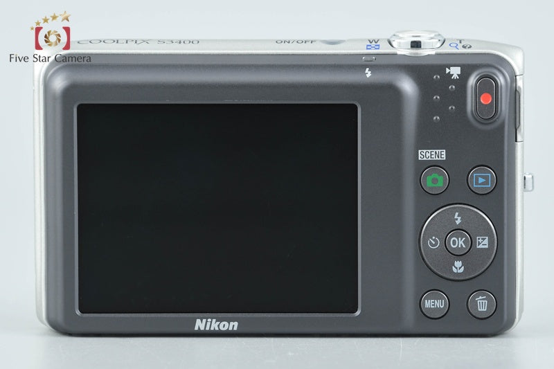 Nikon COOLPIX S3400 Crystal Silver 20.1 MP Digital Camera from Japan