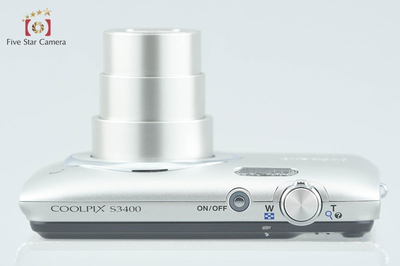 Nikon COOLPIX S3400 Crystal Silver 20.1 MP Digital Camera from Japan