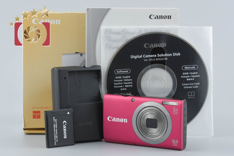 Canon PowerShot A2300 Red 16.0 MP Digital Camera w/ Box from Japan