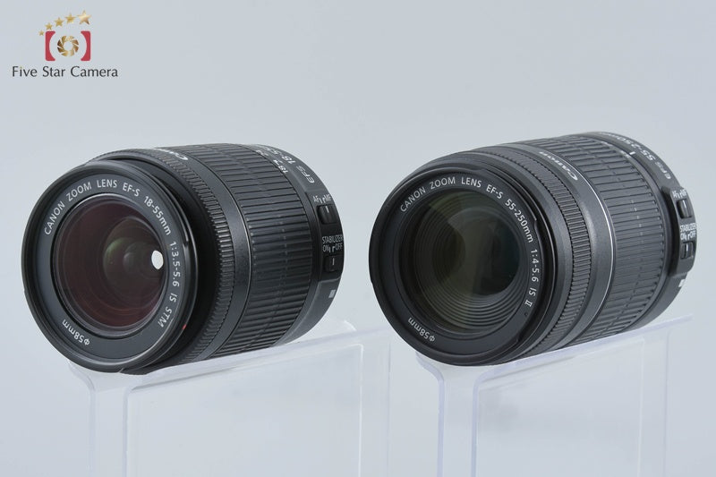 Canon EOS Kiss X7 / Rebel SL1 / 100D 18.0 MP 18-55 55-250 Lenses from Japan