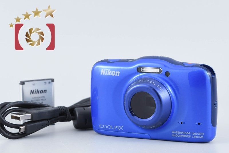 Nikon COOLPIX S32 Blue 13.2 MP Digital Camera from Japan