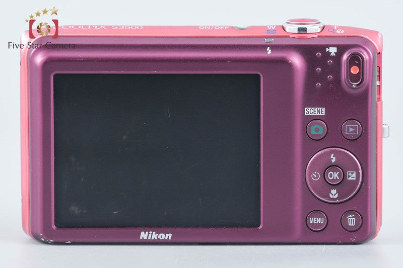 Nikon COOLPIX S3500 Strawberry Pink 20.0 MP Digital Camera from Japan