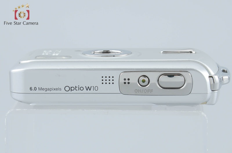 Pentax Optio W10 Rino Silver 6.0 MP Waterproof Digital Camera from Japan