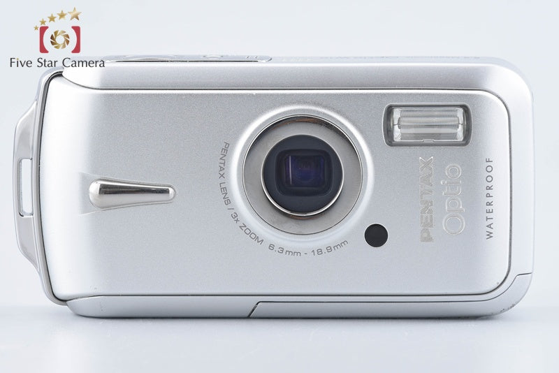 Pentax Optio W10 Rino Silver 6.0 MP Waterproof Digital Camera from Japan
