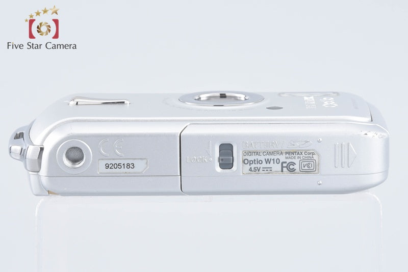 Pentax Optio W10 Rino Silver 6.0 MP Waterproof Digital Camera from Japan