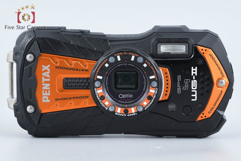 RICOH PENTAX Optio WG-2 Shiny Orange 16.0 MP Digital Camera from Japan