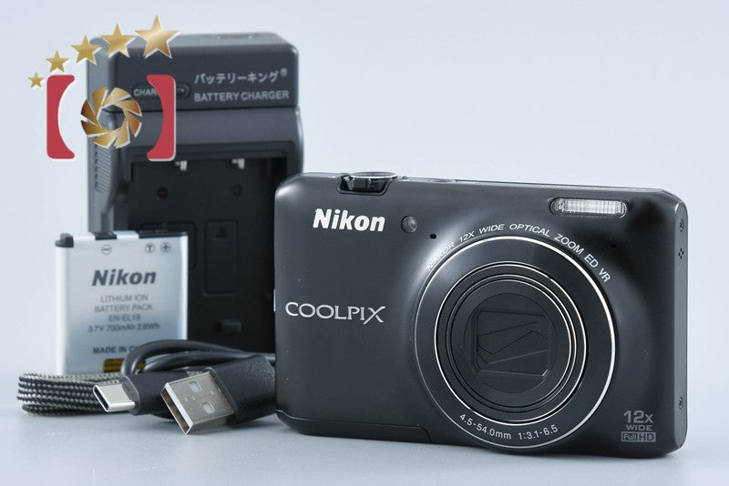 Nikon COOLPIX S6400 Smart Black 16.0 MP Digital Camera from Japan