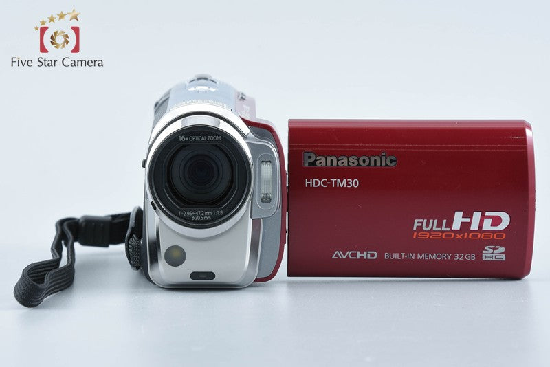 Panasonic HDC-TM30 Cranberry Red Full Hi-Vision Digital Camcorder from Japan