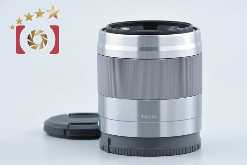SONY E 50mm f/1.8 OSS SEL50F18 Silver from Japan