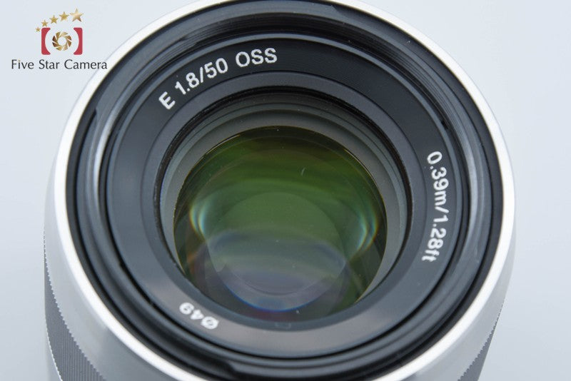 SONY E 50mm f/1.8 OSS SEL50F18 Silver from Japan