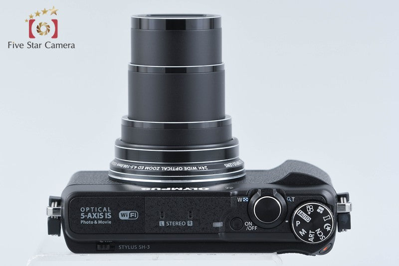 Olympus Stylus SH-3 Black 16.0 MP Digital Camera w/ Box from Japan