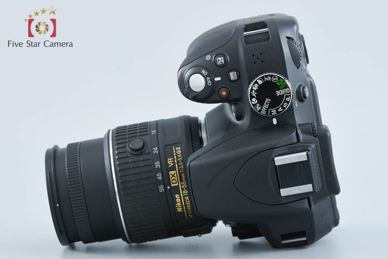 Nikon D3300 Black 24.2 MP DSLR 18-55mm VR II Lens from Japan
