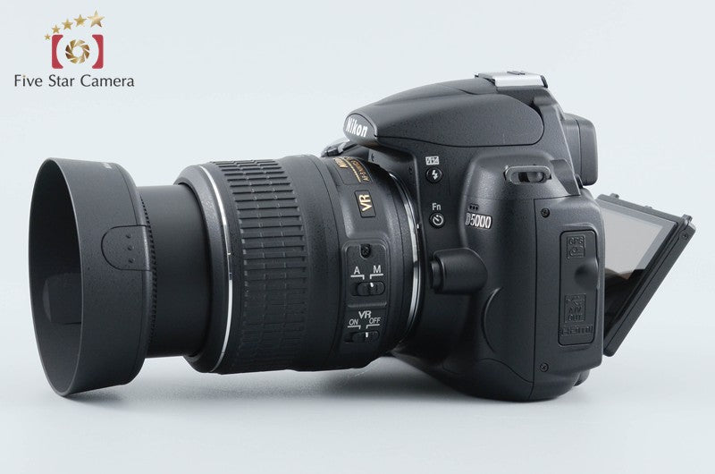 "Shutter count 1,446" Nikon D5000 12.3 MP DSLR Camera 18-55 VR Lens from Japan