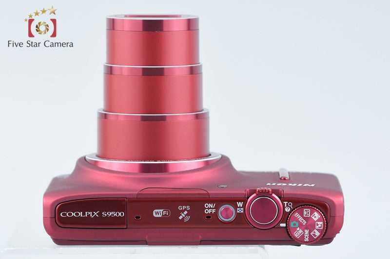 Nikon COOLPIX S9500 Velvet Red 18.1 MP Digital Camera from Japan
