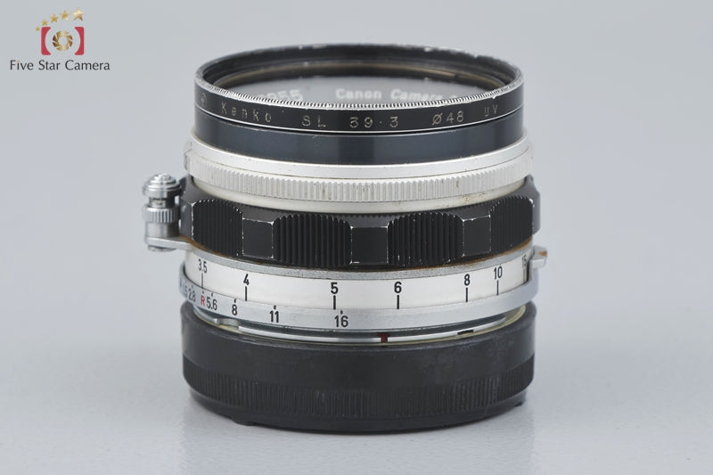 Canon 35mm f/1.5 L39 LTM Leica Thread Mount + Mount Adapter for Leica M Mount
