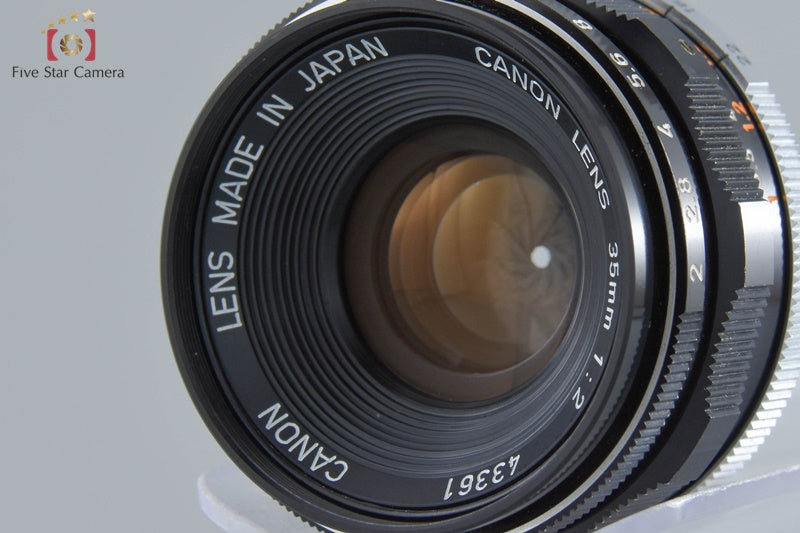 Very Good!! Canon 35mm f/2 L39 LTM Leica Thread Mount Lens