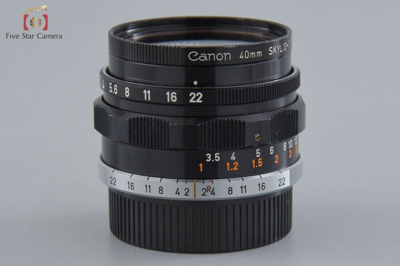 Very Good!! Canon 35mm f/2 L39 LTM Leica Thread Mount Lens