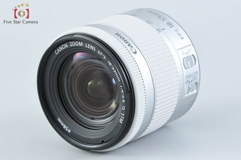 Canon 【中古】Canon キヤノン EF-S 18-55mm f/4-5.6 IS STM シルバー ズームレンズ