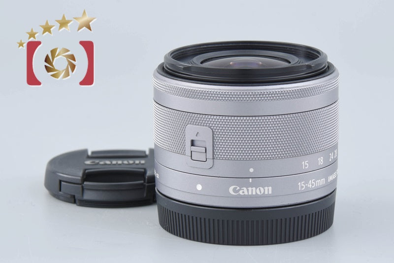 Very Good!! Canon EF-M 15-45mm f/3.5-6.3 IS STM Silver