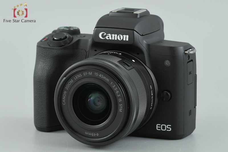 Canon EOS Kiss M / M50 Black 24.0 MP 15-45 55-200 IS STM Lenses