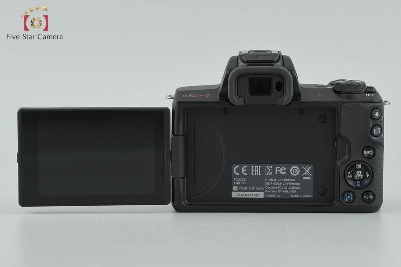 Canon EOS Kiss M / M50 Black 24.0 MP 15-45 55-200 IS STM Lenses