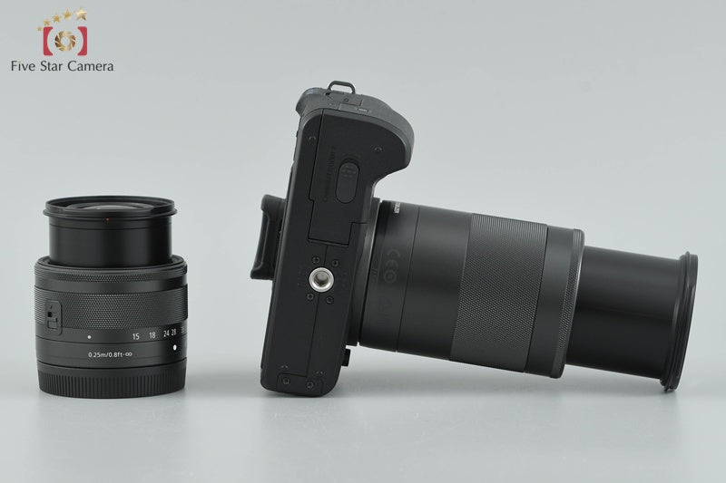 Canon EOS Kiss M / M50 Black 24.0 MP 15-45 55-200 IS STM Lenses