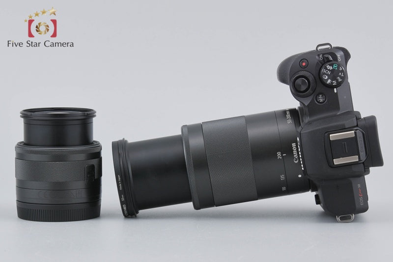 Canon EOS Kiss M / M50 Black 24.0 MP 15-45 55-200 IS STM Lenses