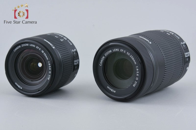 Canon EOS Kiss X10 / Rebel SL3 / 250D / 200DII 24.1MP 18-55 55-250 Lenses w/ Box