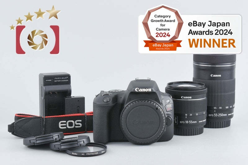 Canon 【中古】Canon キヤノン EOS Kiss X9 ダブルズームキット ブラック シャッター回数僅少 デジタル一眼レフカメラ