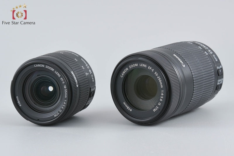 Canon EOS Kiss X9i / Rebel T7i / 800D 24.2 MP DSLR 18-55 55-250 Lenses