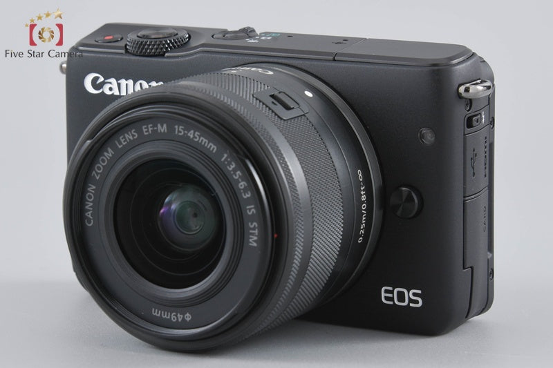 Canon EOS M10 Black 18.0 MP Digital Mirrorless Camera 15-45 Lens w/ Box