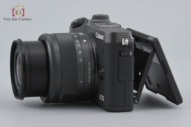 Canon EOS M6 Black 24.2 MP Digital Mirrorless Camera 15-45 Lens