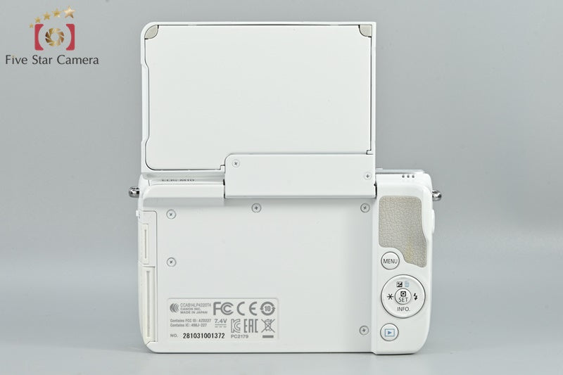 Canon EOS M10 White 18.0 MP Digital Mirrorless Camera 15-45 Lens