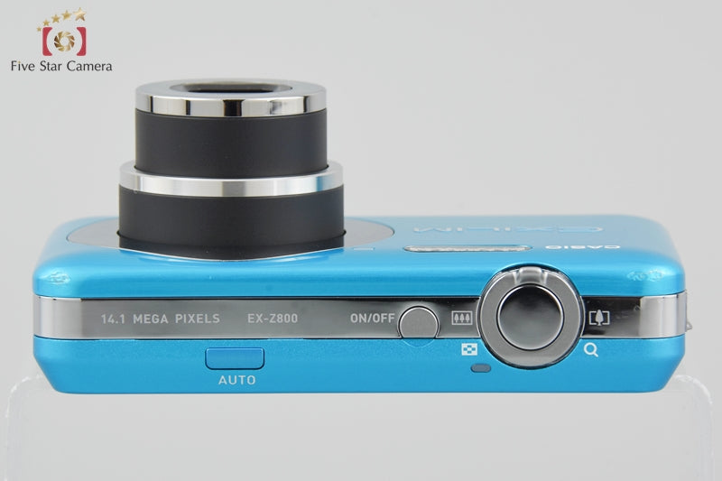 Very Good!! Casio EXILIM EX-Z800 Hawaiian Blue 14.1 MP Digital Camera w/ Box