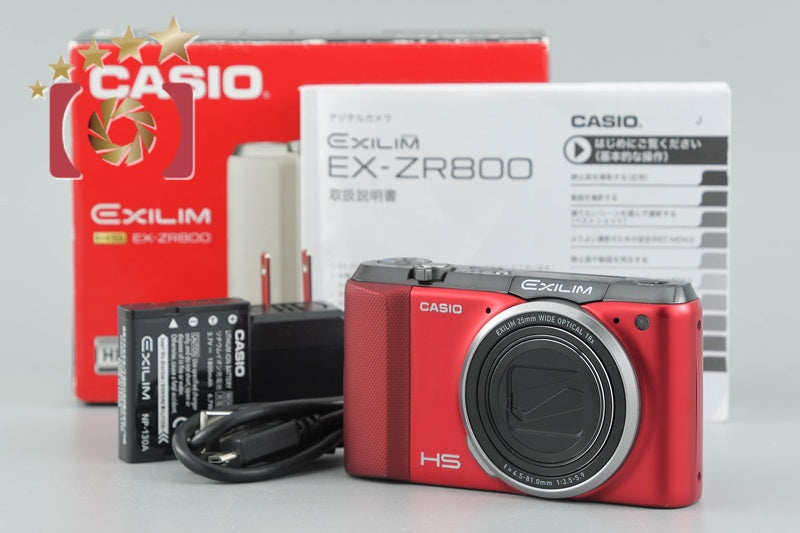 Casio HIGH SPEED EXILIM EX-ZR800 Red 16.1 MP Digital Camera w/ Box