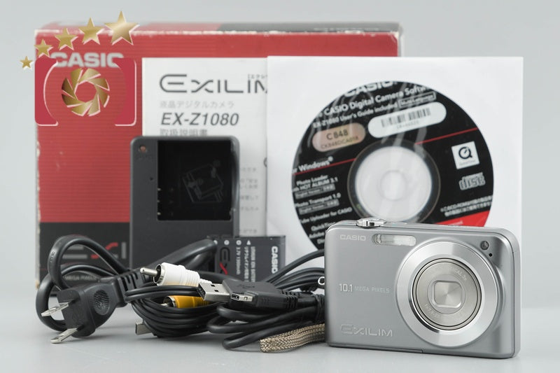 Casio EXILIM ZOOM EX-Z1080 Gray 10.1 MP Digital Camera w/ Box