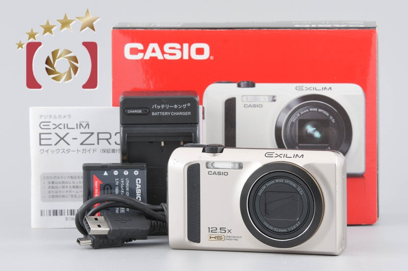 Casio HIGH SPEED EXILIM EX-ZR300 Gold 16.1 MP Digital Camera w/ Box