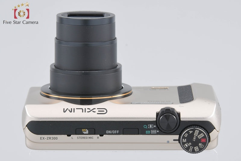 Casio HIGH SPEED EXILIM EX-ZR300 Gold 16.1 MP Digital Camera w/ Box