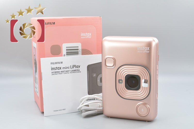 FUJIFILM Instax Mini LiPlay Blush Gold Instant Film Camera