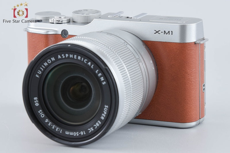 Fujifilm X-M1 Brown 16.3 MP Digital Camera 16-50 50-230 Lenses w/ Box
