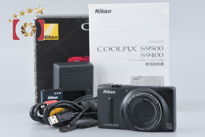 Nikon COOLPIX S9500 Matt Black 18.1 MP Digital Camera w/ Box