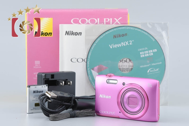 Nikon COOLPIX S3600 Azalea Pink 20.0 MP Digital Camera w/ Box