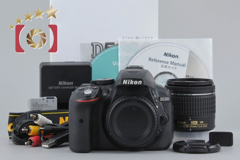 "Shutter count 2,961" Nikon D5300 Black 24.2 MP DSLR Camera AF-P 18-55 VR Lens
