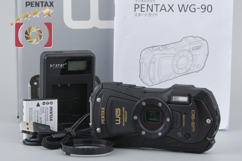 "Count 58" Ricoh Pentax WG-90 Black 16.0 MP Waterproof Action Camera w/ Box