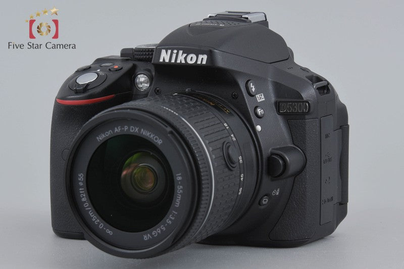 "Shutter count 2,961" Nikon D5300 Black 24.2 MP DSLR Camera AF-P 18-55 VR Lens