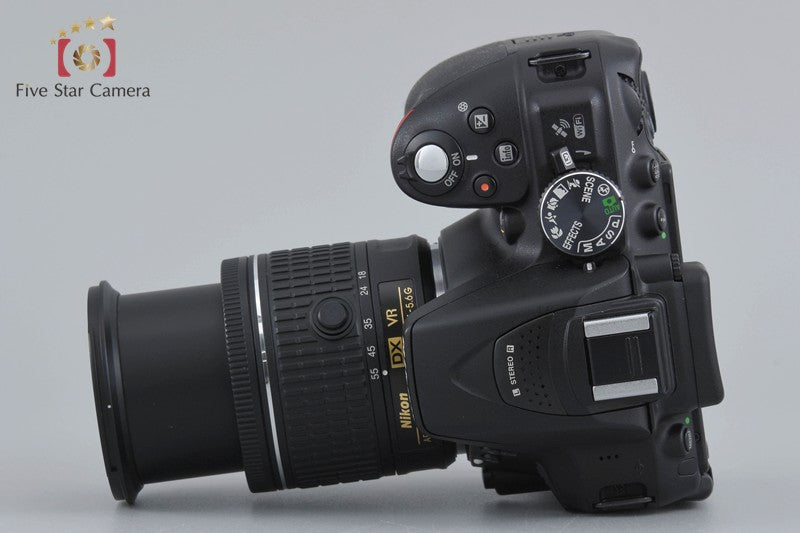 "Shutter count 2,961" Nikon D5300 Black 24.2 MP DSLR Camera AF-P 18-55 VR Lens